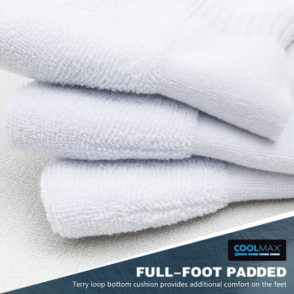 Unisex Athletic Socks Coolmax Cushioned Socks, 4-Pack