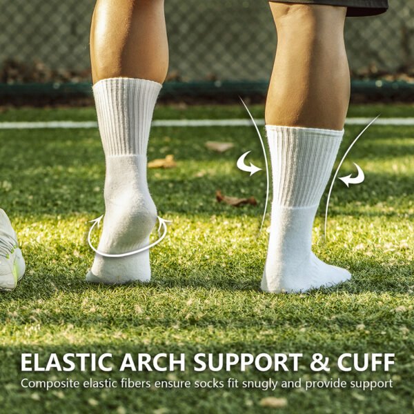 Unisex Athletic Socks Coolmax Cushioned Socks, 4-Pack