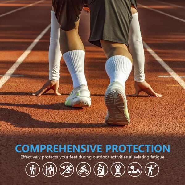 Unisex Athletic Socks Coolmax Cushioned Socks, 4-Pack