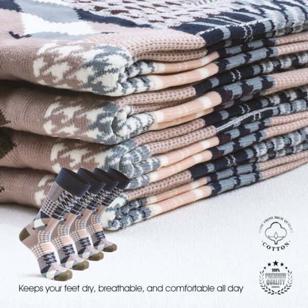 Men's Dress Socks Premium Cotton Casual Socks, 4-Pack