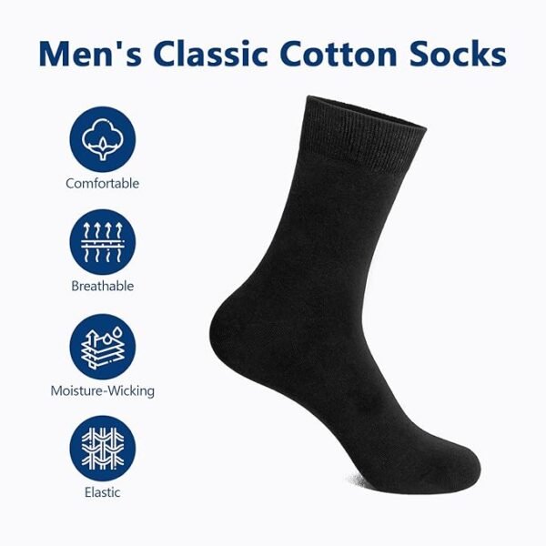 Men's Dress Crew Socks Soft Dress Socks, 6-Pack