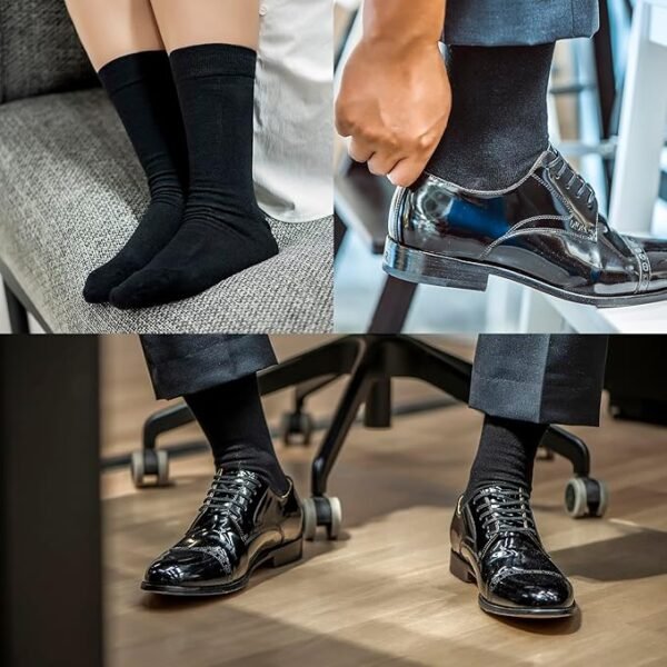 Men's Dress Crew Socks Soft Dress Socks, 6-Pack